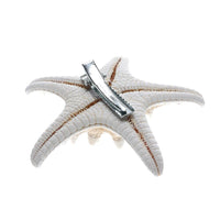 Natural Starfish 2 PC Alligator Hairclip Set, Tropical Wedding Starfish Hairpiece, Hawaii Seashell Star Hairclips, Mermaid Cosplay Headpiece - KaleaBoutique.com