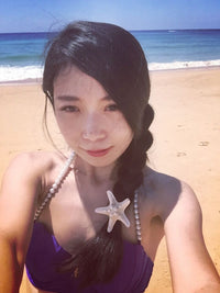 Natural Starfish 2 PC Alligator Hairclip Set, Tropical Wedding Starfish Hairpiece, Hawaii Seashell Star Hairclips, Mermaid Cosplay Headpiece - KaleaBoutique.com