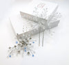 Oversized Bridal Crystal Bead Wire Hairpin, Wedding Crystal Floral Branch Hairpiece, Large Flower Hairpin - KaleaBoutique.com