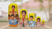 The Beatles Group 5 Piece Nesting Doll Set - Handcrafted Stacking Matryoshka Set - KaleaBoutique.com