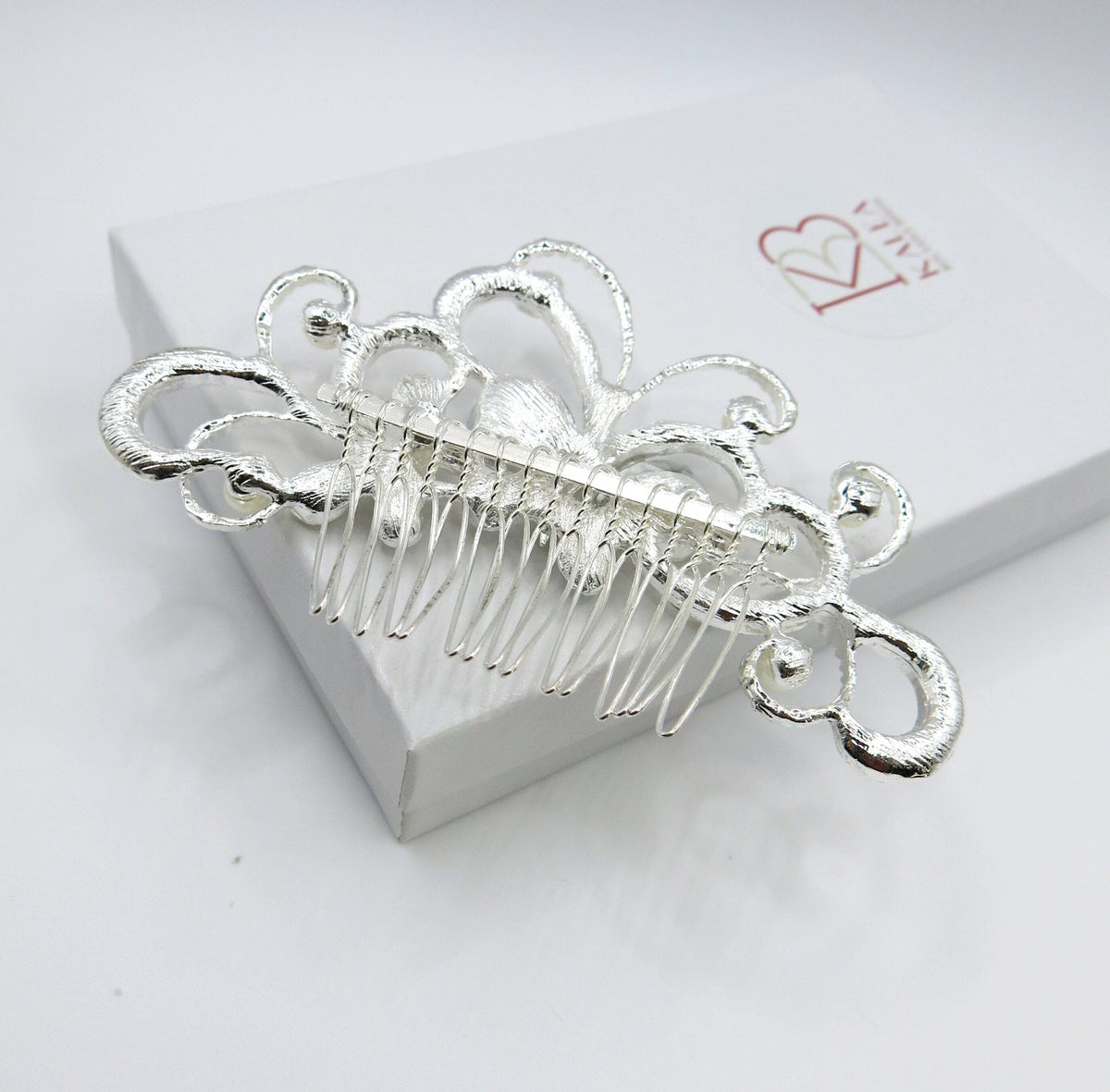 Rhinestone Butterfly Crystal Wedding Hair Comb, Bridal Crystal Butterfly Hairpin Headpiece for Bride - KaleaBoutique.com