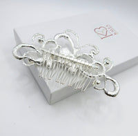 Rhinestone Butterfly Crystal Wedding Hair Comb, Bridal Crystal Butterfly Hairpin Headpiece for Bride - KaleaBoutique.com