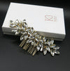 Rhinestone Crystals Gold Hair Comb, Wedding Gem Hairpiece, Bridal Party Rhinestone Hairpin - KaleaBoutique.com