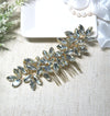 Rhinestone Crystals Gold Hair Comb, Wedding Gem Hairpiece, Bridal Party Rhinestone Hairpin - KaleaBoutique.com