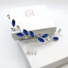 Simply Elegant Small Bridal Hair Comb in Blue, Wine Red or AB Rhinestone Crystals, Wedding Crystal Bridesmaids Hairpin - KaleaBoutique.com