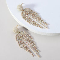 Swarovski AB Crystal Chandelier Earrings, Long Bridal Aurora Borealis Earrings, Long Crystal Wedding Earrings - KaleaBoutique.com