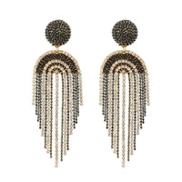 Swarovski AB Crystal Chandelier Earrings, Long Bridal Aurora Borealis Earrings, Long Crystal Wedding Earrings - KaleaBoutique.com