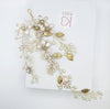 Three Branches Pearl Hair Vine, Bridal Crystal Flower Hairpiece, Wedding Head Wreath Floral Hair Wire - KaleaBoutique.com