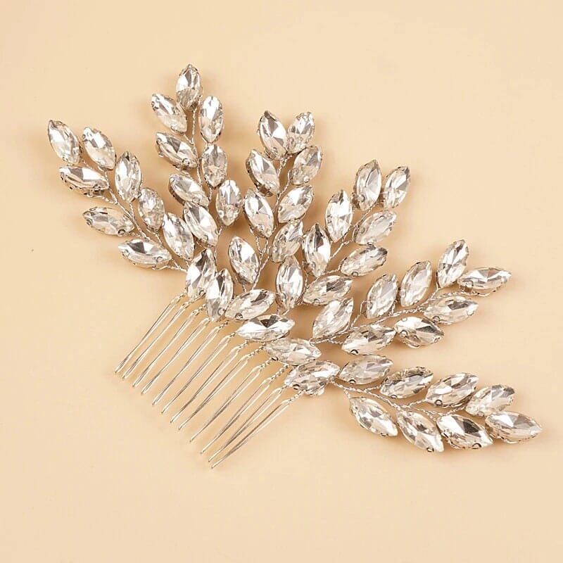 Wedding Rhinestone Hair Comb, Bridal Crystal Gem Hairpiece, Bride Crystal Hairpin Hair Comb - KaleaBoutique.com