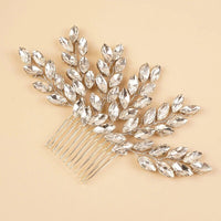 Wedding Rhinestone Hair Comb, Bridal Crystal Gem Hairpiece, Bride Crystal Hairpin Hair Comb - KaleaBoutique.com