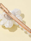 Abalone Seashell Pearl Pearl 2 PC Hair Clip Set, Wedding Alligator Hairclip, Ivory Off White Pearl Bridal Hairclips - KaleaBoutique.com