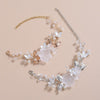 White Flower Bridal Bracelet, Floral Pearl Bracelet, Bridal Shower Gift, Wedding Silver Wire Bracelet, Bridesmaid Floral Dainty Bracelet - KaleaBoutique.com