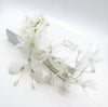 White Flower Girl Chiffon Hair Clip, Butterfly Pearl Hairclip for Wedding, Chiffon Mesh Hairclip Head Wreath - KaleaBoutique.com