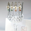 White Flowerhead Hoop Earrings, Minimalist Wedding Bridal or Bridesmaid Hooped Studs, Pink or Aqua Dangle - KaleaBoutique.com