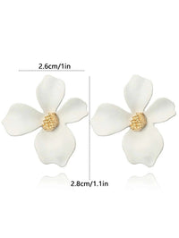 Oversized Flowerhead Stud Earrings, Wedding Bridal or Bridesmaid Floral Fashion Statement Big Stud Earrings - KaleaBoutique.com
