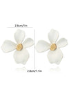 Oversized Flowerhead Stud Earrings, Wedding Bridal or Bridesmaid Floral Fashion Statement Big Stud Earrings - KaleaBoutique.com