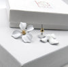 Oversized Flowerhead Stud Earrings, Wedding Bridal or Bridesmaid Floral Fashion Statement Big Stud Earrings - KaleaBoutique.com