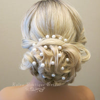 White Pearl 20 PC Hairpin Set, Wedding Pearl Bridal Hair Pins, One Size Pearl Minimalist Hair Pin Set - KaleaBoutique.com