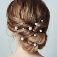 White Pearl 20 PC Hairpin Set, Wedding Pearl Bridal Hair Pins, One Size Pearl Minimalist Hair Pin Set - KaleaBoutique.com