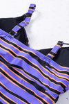KaleaBoutique Stylish Animal Stripes Lacing Tankini Swimsuit - KaleaBoutique.com