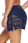 KaleaBoutique Stylish Blue Lace Shorts Attached Swim Bottom - KaleaBoutique.com