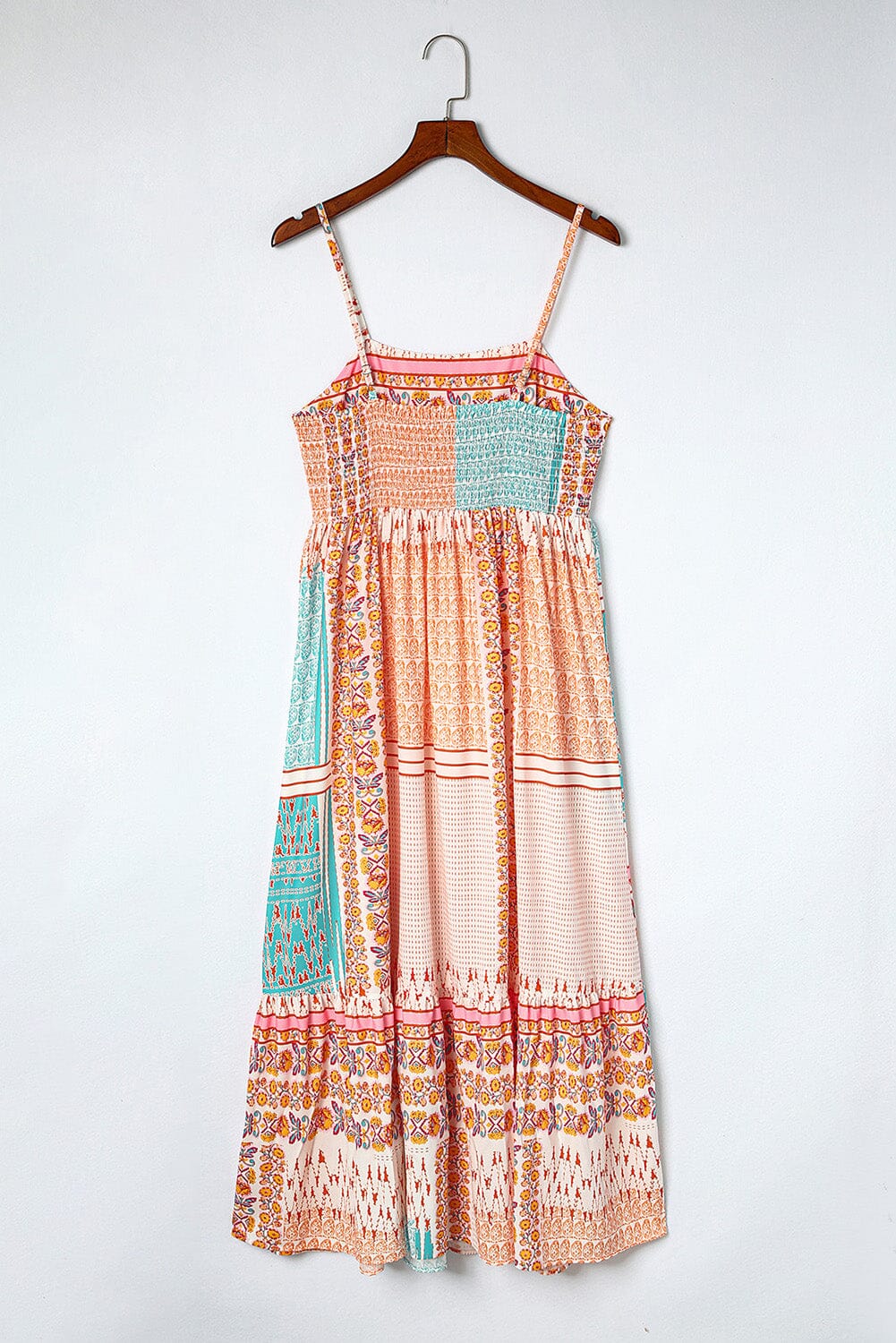KaleaBoutique Boho Patchwork Print Square Neck Sundress - KaleaBoutique.com
