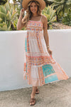 KaleaBoutique Boho Patchwork Print Square Neck Sundress - KaleaBoutique.com