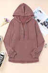 KaleaBoutique Buttoned High and Low Hem Hoodie - KaleaBoutique.com