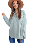 KB Stylish Buttoned Long Sleeve Shirt with Pocket - KaleaBoutique.com