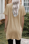 KaleaBoutique Casual Oversize Short Sleeve Tunic Top T-shirt with Pockets - KaleaBoutique.com