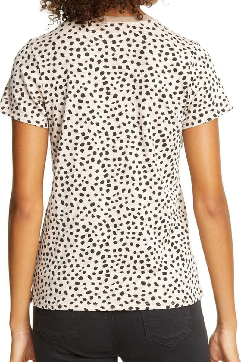 KaleaBoutique Cheetah Animal Print O-neck Short Sleeve Natural T Shirt Top - KaleaBoutique.com