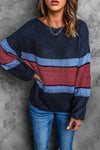 KaleaBoutique Stylish Color Block Drop Shoulder Knitted Sweater - KaleaBoutique.com