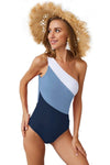 KaleaBoutique Stylish Color Block One Shoulder Backless One-Piece Swimwear - KaleaBoutique.com