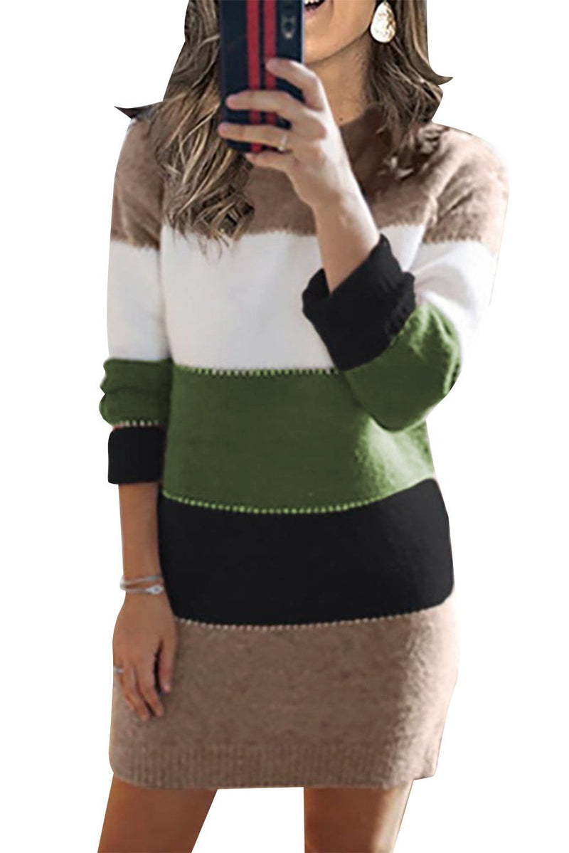 KaleaBoutique Stylish Color Block Sweater Dress - KaleaBoutique.com