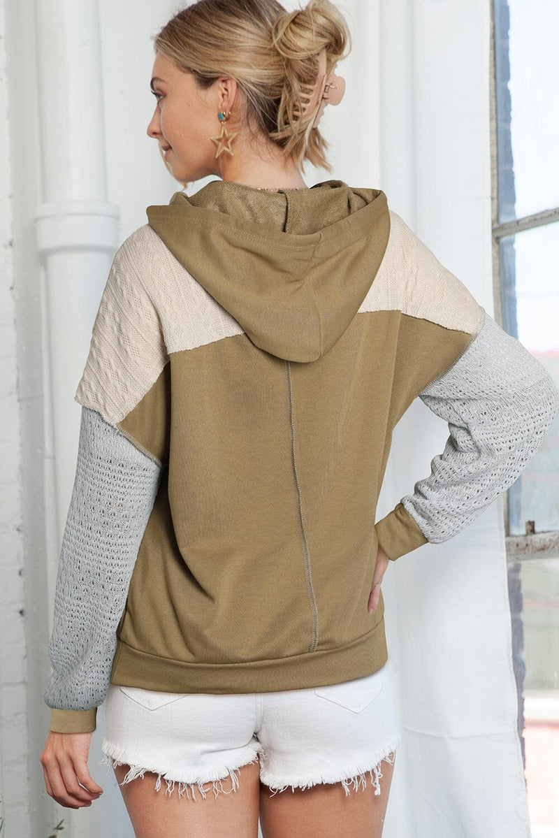 KaleaBoutique Colorblock Patchwork Pullover Hoodie - KaleaBoutique.com