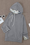 KaleaBoutique Double Hooded Sweatshirt with Camo Elbow Patch and Inner Hooded - KaleaBoutique.com