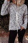 Kalea Boutique Stylish Drawstring Cowl Neck Drop Shoulder Pullover Sweatshirt - KaleaBoutique.com