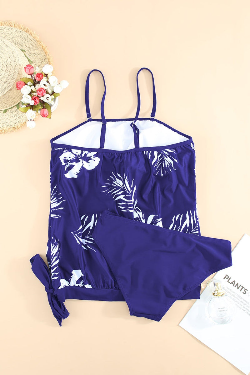 KaleaBoutique Stylish Floral Pattern Strapless Tankini Set - KaleaBoutique.com