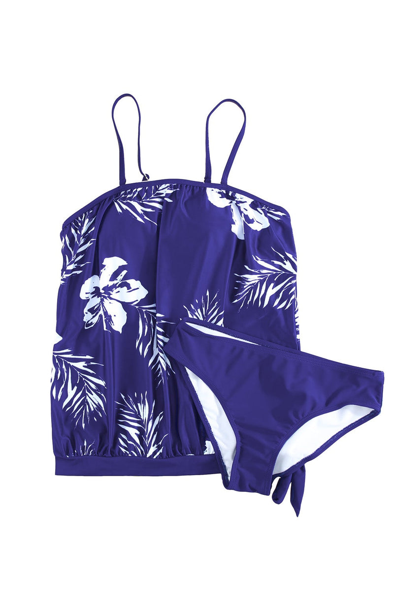 KaleaBoutique Stylish Floral Pattern Strapless Tankini Set - KaleaBoutique.com