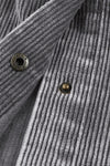 KaleaBoutique Gray Color Block Button Down Hooded Corduroy Jacket - KaleaBoutique.com
