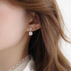 Clear Cushion Cut CZ Crystal Earrings, Wedding Bridal Bridesmaid Ear Studs, Fashion Diamond Jewelry Earrings - KaleaBoutique.com