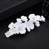 White Flower Bridal Hairclip, Wedding Floral Hair Clip Headpiece, White Flower Alligator Hair Clip - KaleaBoutique.com