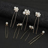 Pearl Cluster 7 PC Hairpin Set, Wedding Pearl Bridal U Hair Pin, Minimalist Bride Pearl Hairpiece Set - KaleaBoutique.com