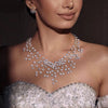 Clear Swarovski Crystal Necklace, Bridal Gem Necklace or Rhinestone Earrings, Prom or Wedding Crystal Necklace - KaleaBoutique.com