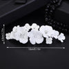 White Flower Bridal Hairclip, Wedding Floral Hair Clip Headpiece, White Flower Alligator Hair Clip - KaleaBoutique.com