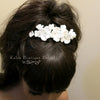 White Flower Bridal Hairclip, Wedding Floral Hair Clip Headpiece, White Flower Alligator Hair Clip - KaleaBoutique.com