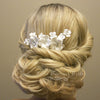 White Flower Bridal Hairclip, Wedding Floral Hair Clip Headpiece, White Flower Alligator Hair Clip - KaleaBoutique.com