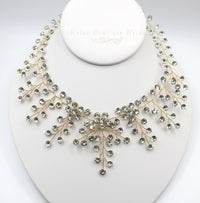Clear Swarovski Crystal Necklace, Bridal Gem Necklace or Rhinestone Earrings, Prom or Wedding Crystal Necklace - KaleaBoutique.com