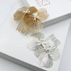 Small Bridal Floral Hair Comb, Laser Cut Flower Hair Comb Headpiece, Dangle Wedding Earrings or Necklace - KaleaBoutique.com