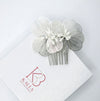 Small Bridal Floral Hair Comb, Laser Cut Flower Hair Comb Headpiece, Dangle Wedding Earrings or Necklace - KaleaBoutique.com